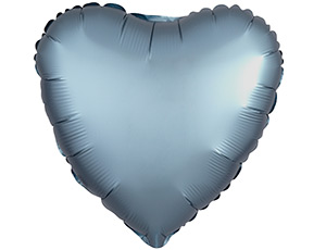 Фольгированные шары/ ANAGRAM/ 1204-0634 А Б/РИС СЕРДЦЕ 18" Сатин Steel Blue